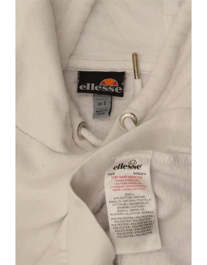 Ellesse Hombre Sudadera Con Capucha Jumper Small Blanco Algodón