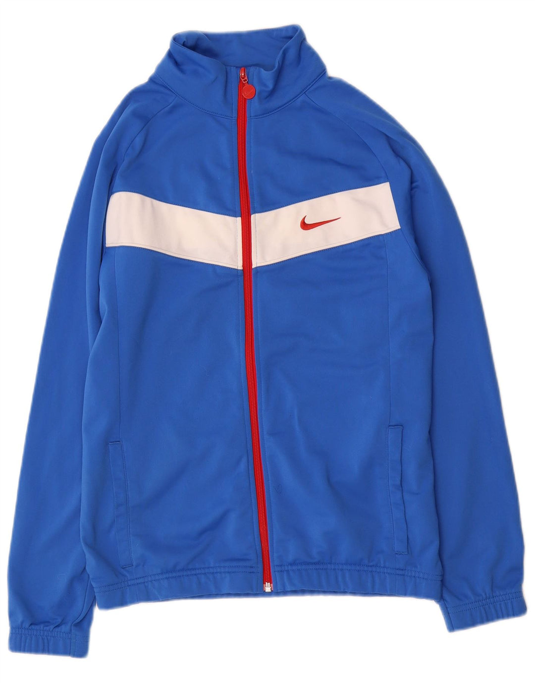 Nike Chaqueta de chándal para niños 13-14 años XL Azul Colorblock Poliéster