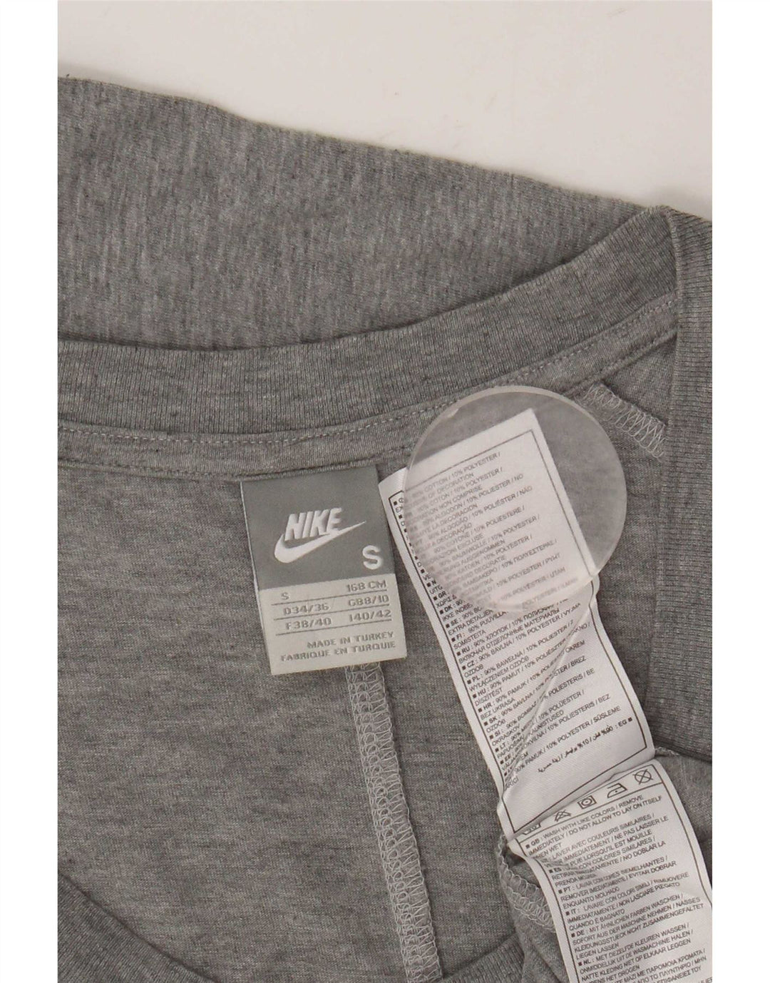 Nike Camiseta de manga larga para mujer UK 10 Small Gris Algodón