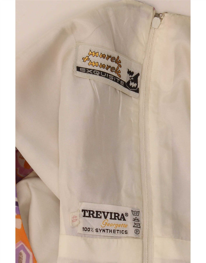 Murek Vestido tubo sin mangas para mujer EU 40 Medio Púrpura Geométrico