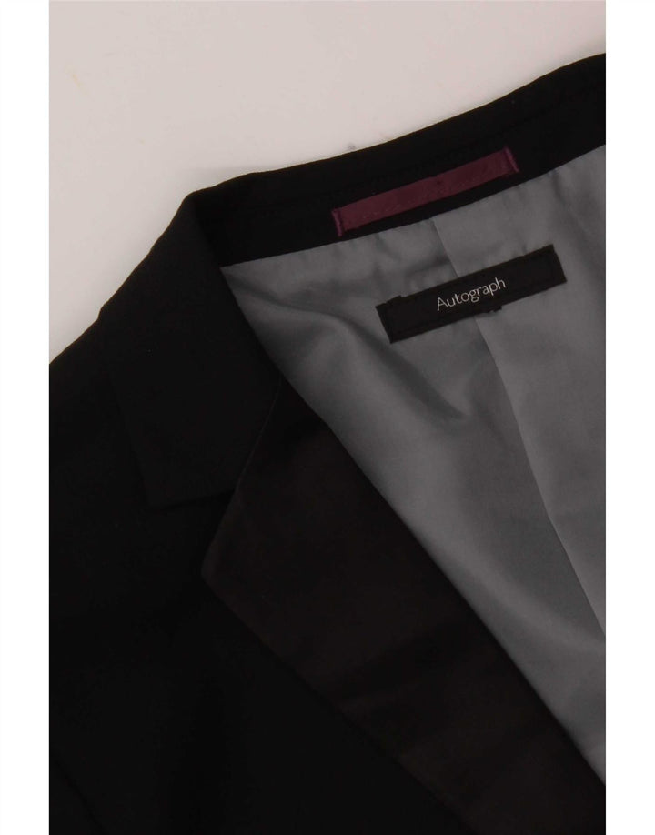Marks & Spencer Chaqueta tipo blazer con 2 botones para mujer, talla S, color negro