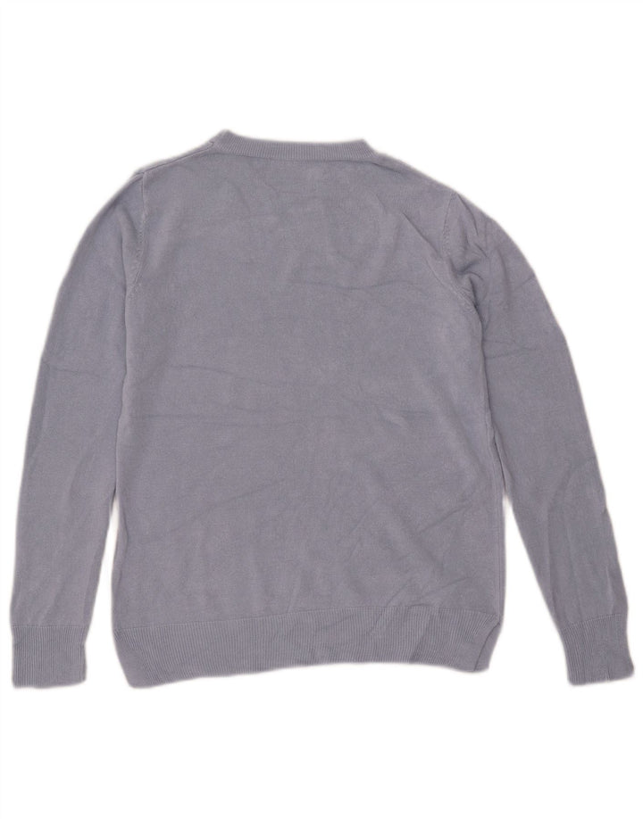 Marks & Spencer Jersey extragrande con cuello redondo para mujer, talla 40, color azul pequeño