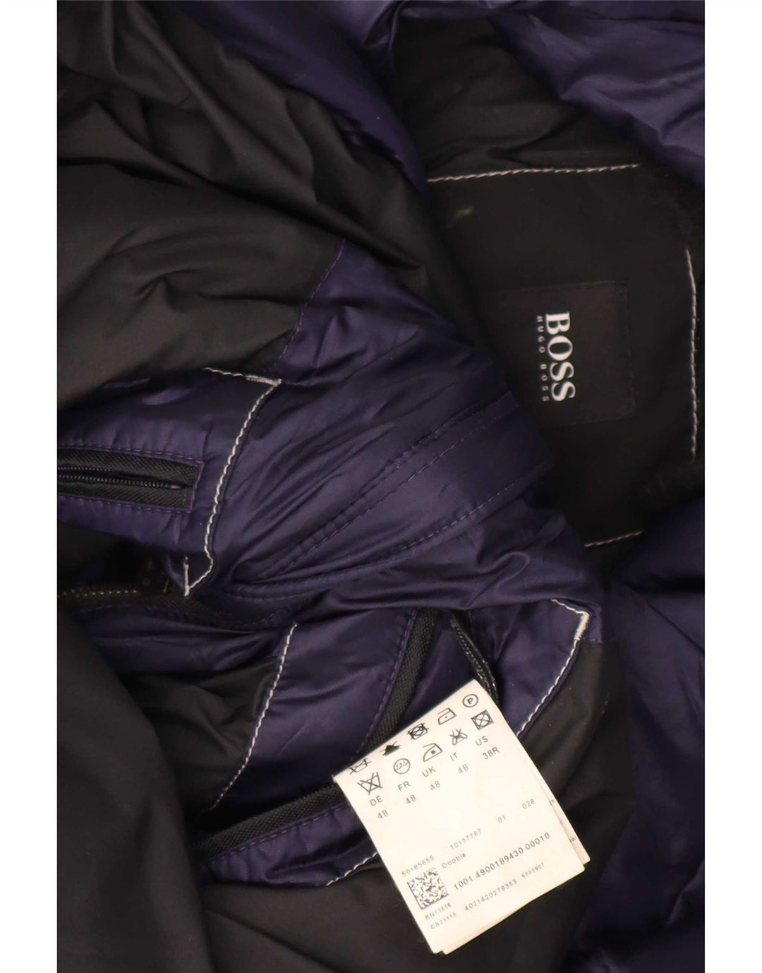 Hugo Boss Chaqueta acolchada para hombre EU 48 Medio Azul marino Poliéster
