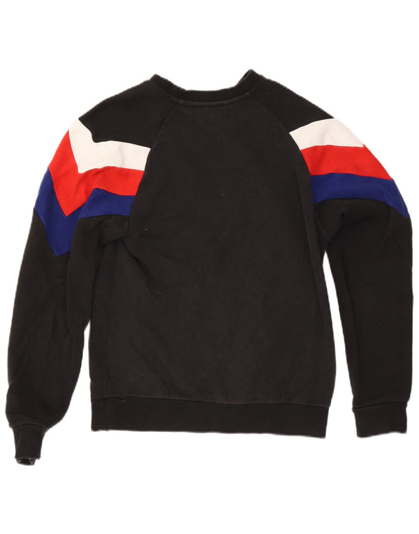 Adidas Hombre Sudadera Jumper XS Negro Colorblock Algodón