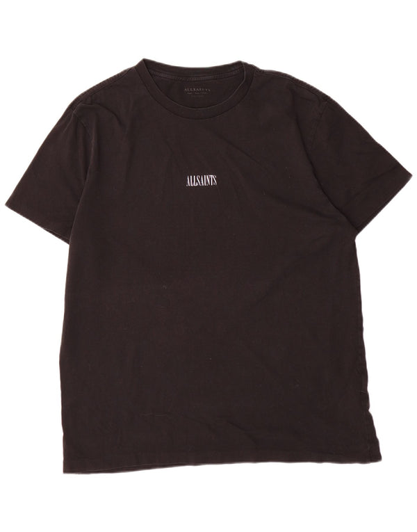 All Saints Camiseta gráfica de ajuste relajado para hombre Top pequeño de algodón negro