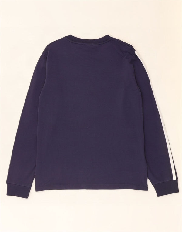 Adidas Camiseta de manga larga para mujer UK 10 Small Azul marino Algodón