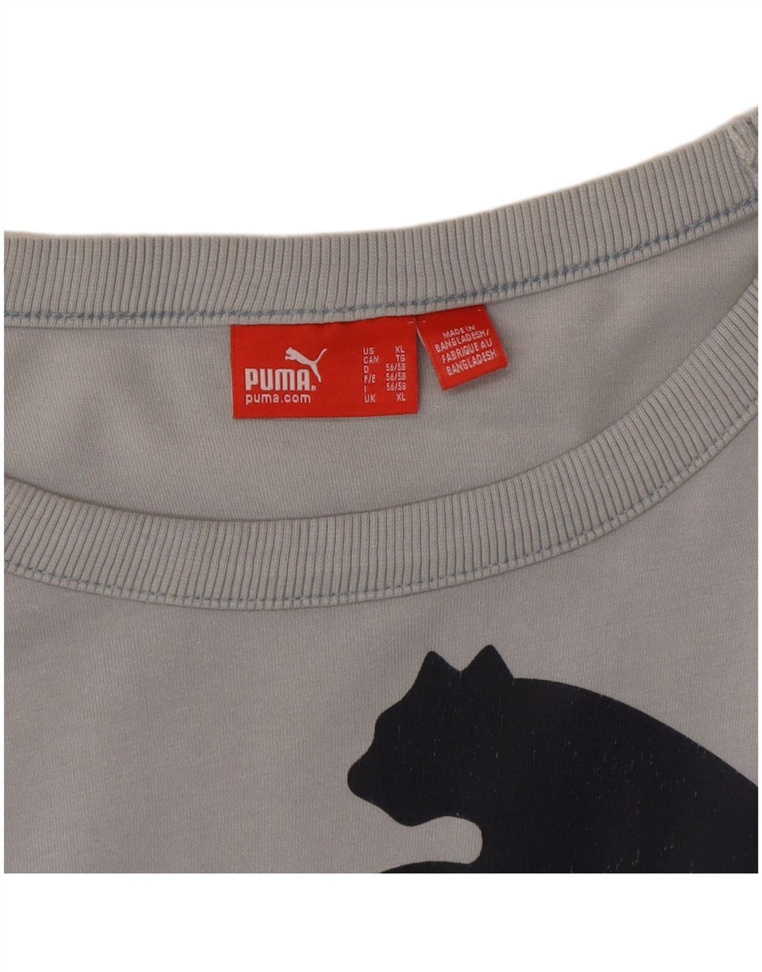 Puma Camiseta gráfica para hombre Top XL Gris