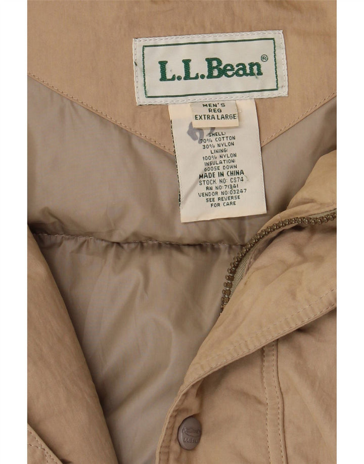 L.L.Bean Abrigo acolchado para hombre UK 42 XL Algodón beige