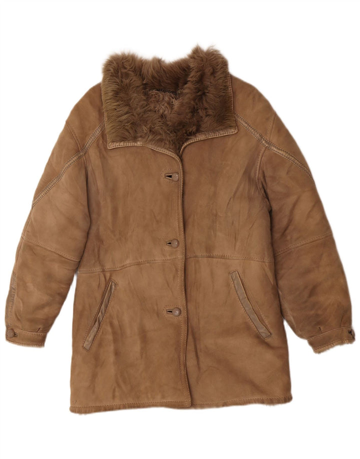 Chaqueta vintage de mujer shearling IT 44 Medium Beige Shearling