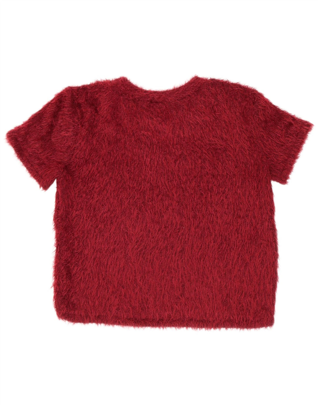 Zara Mujer Trafaluc Crop Camiseta Top UK 12 Medio Rojo Poliéster