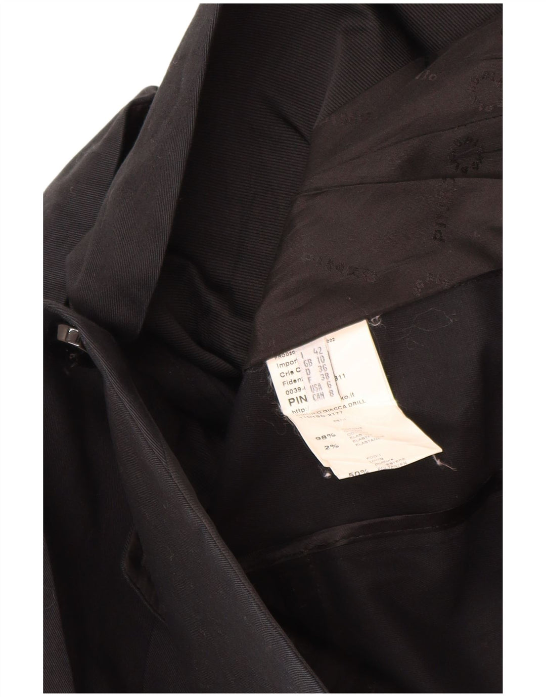 PINKO Chaqueta tipo blazer con 1 botón para mujer UK 10 Small Black Cotton