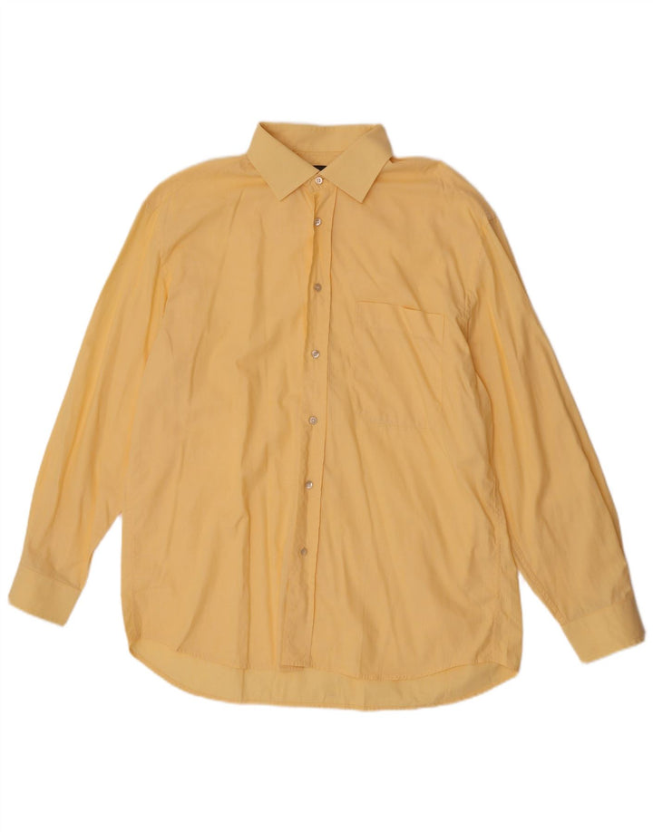 Camisa Cacharel Hombre Talla 42 16 1/2 Grande Algodón Amarillo