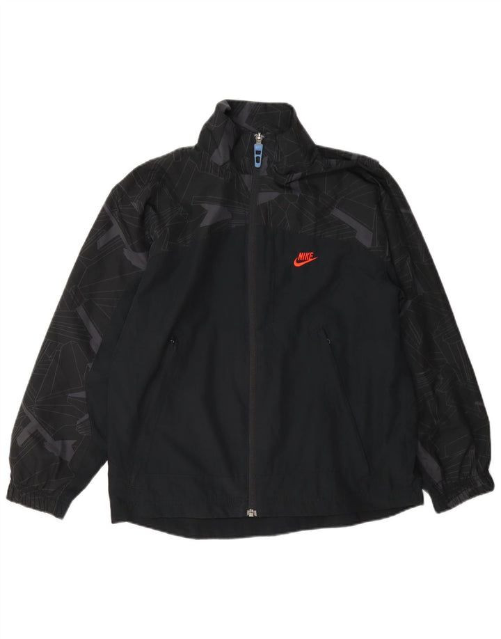Nike - Chaqueta de chándal para niño, 10-11 años, tamaño mediano, azul marino, geométrico
