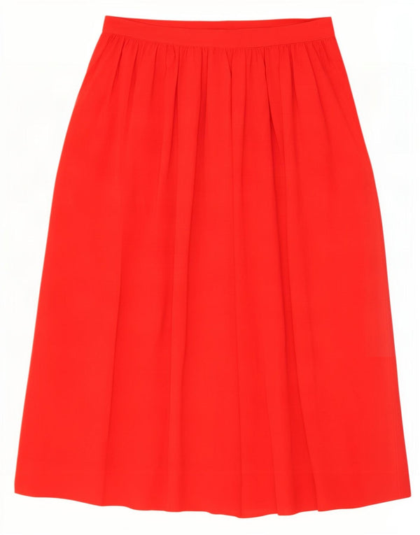 Falda acampanada vintage para mujer IT 44 Mediana W28 Seda Roja
