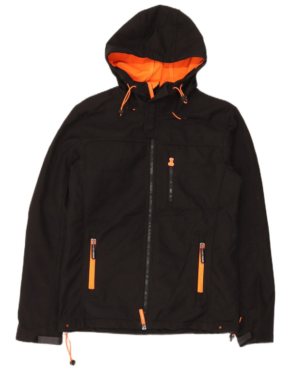 SUPERDRY Chaqueta cortavientos con capucha The Windtrekker para hombre UK 38 Medium Black