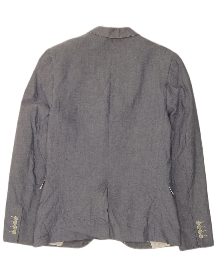 French Connection Chaqueta tipo blazer de 2 botones para hombre UK 38 Poliéster gris medio