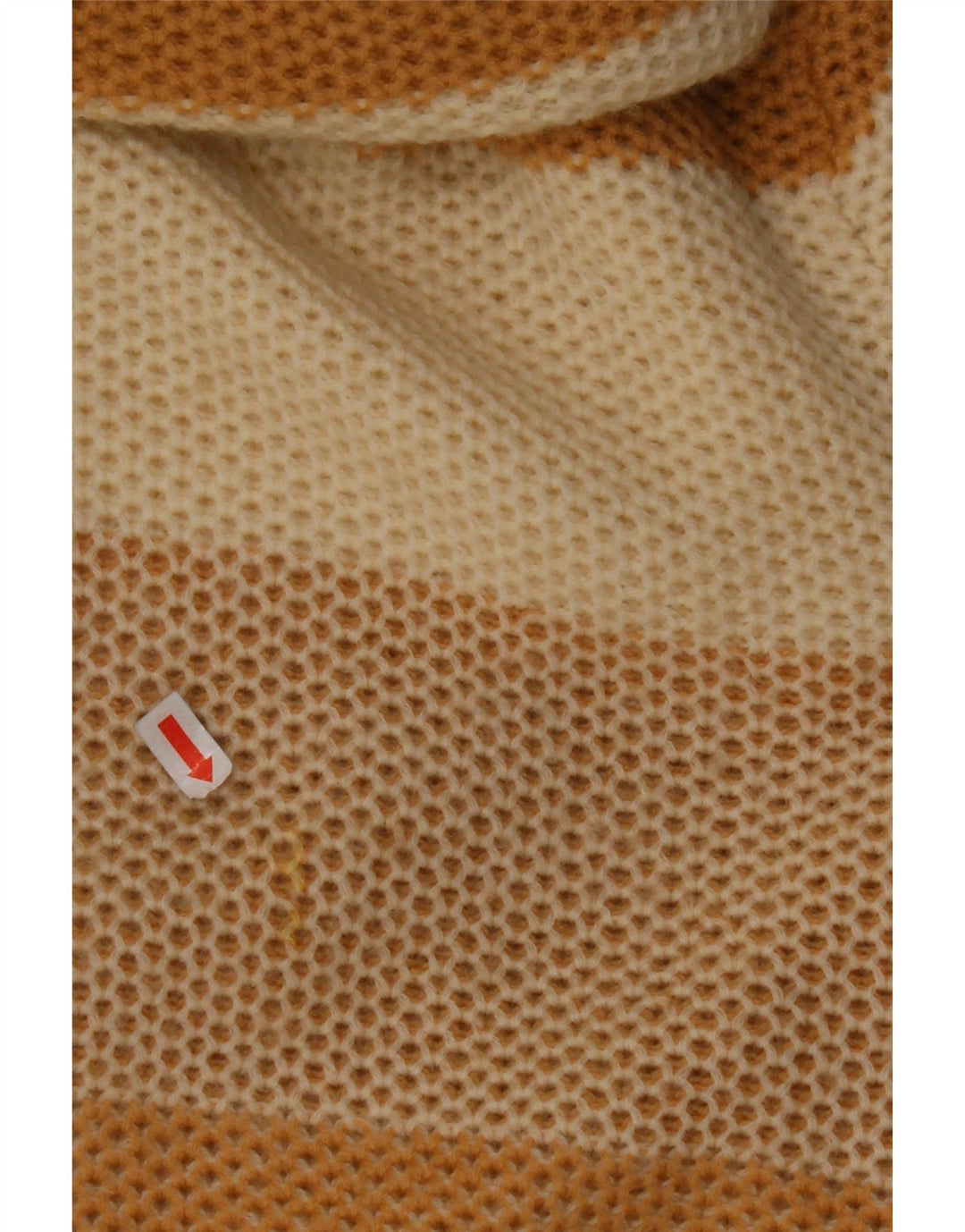 VINTAGE Jersey de cuello vuelto para mujer IT 44 Rayas beige medianas