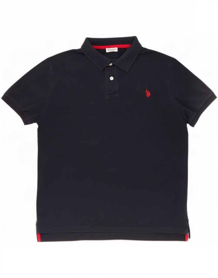 Asociación de Polo de EE. UU. Camisa para hombre grande azul marino