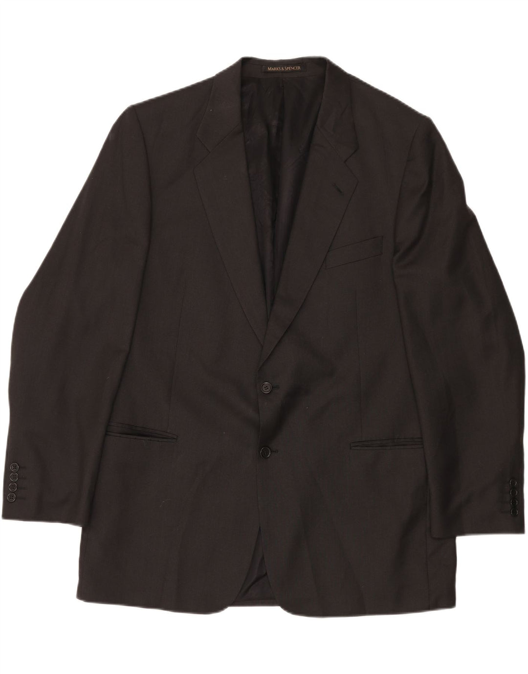 Marks & Spencer Chaqueta Blazer Larga de 2 Botones para Hombre UK 46 XL Gris Lana Nueva