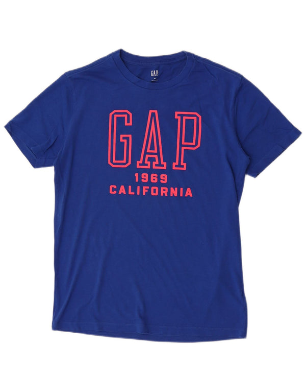 Gap Hombre Camiseta Gráfica Top XS Algodón Azul