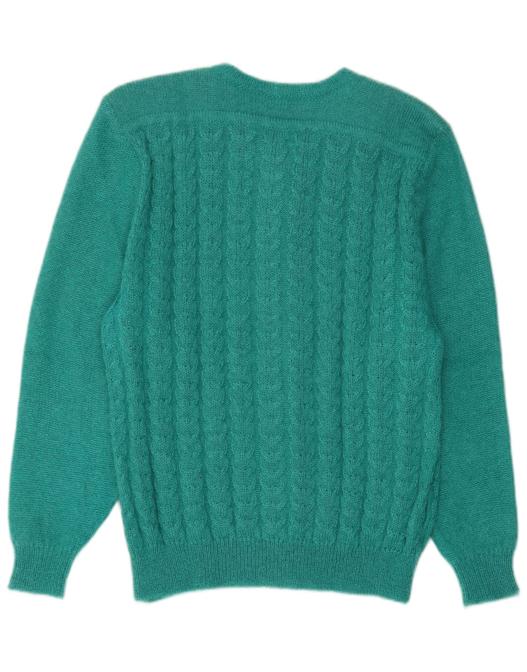 Vintage mujer Cardigan suéter IT 44 Mohair verde medio