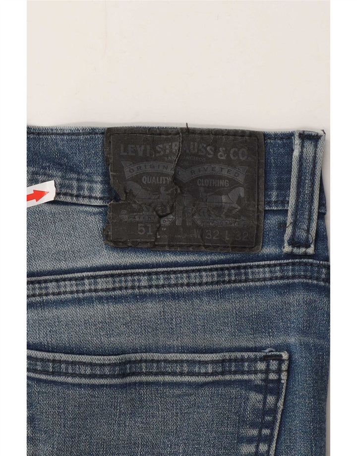 Levi's Mens 511 Slim Jeans W32 L28 Algodón azul