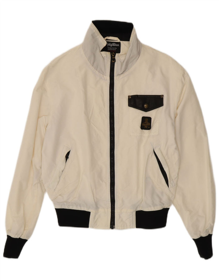 Refrigiwear Chaqueta bomber extragrande para mujer UK 10 Small White Colourblock