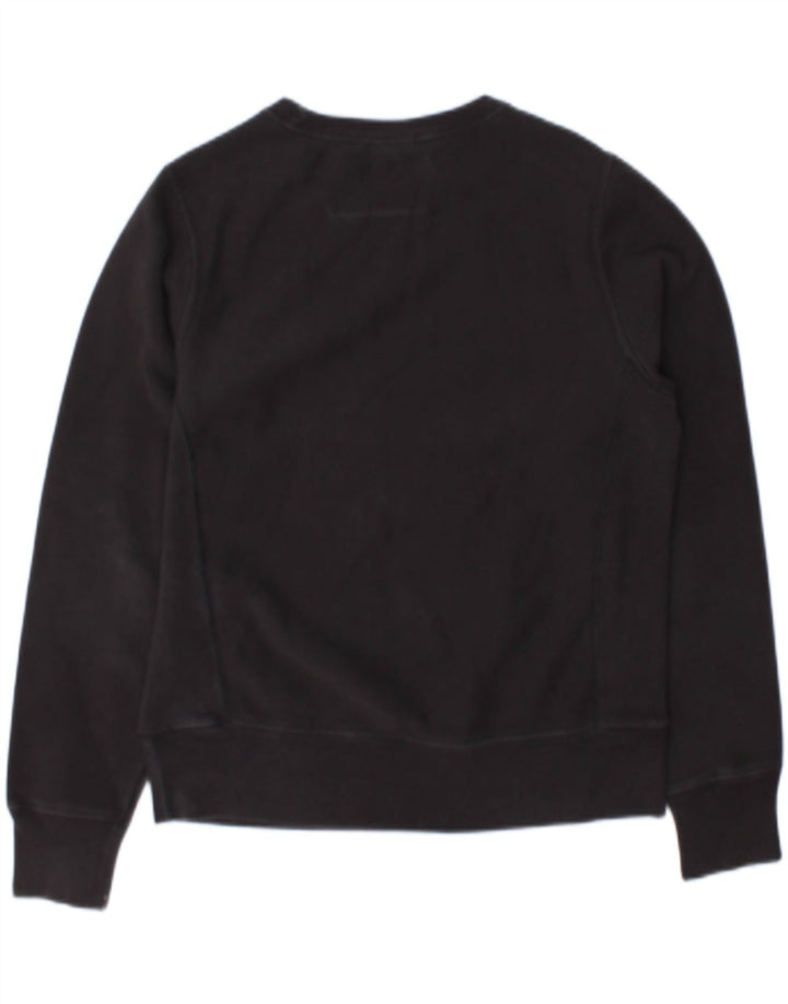 Champion Sudadera de gran tamaño con gráfico para mujer UK 10 Small Black