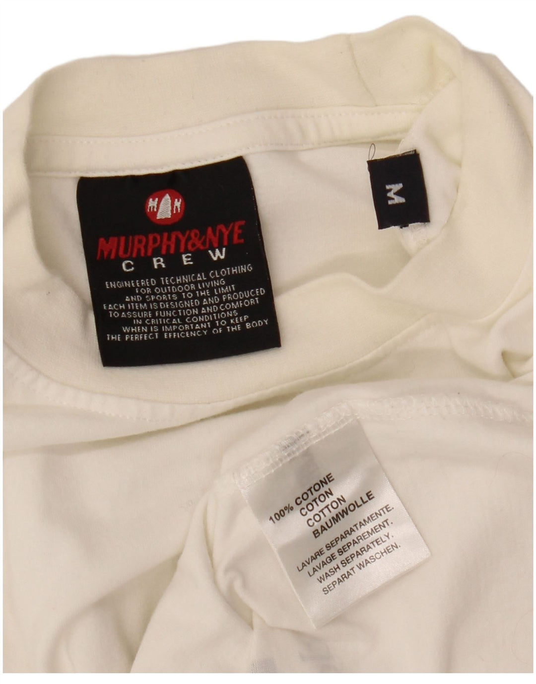 MURPHY & NYE Camiseta con gráfico Barcolana para hombre Top mediano color blanco