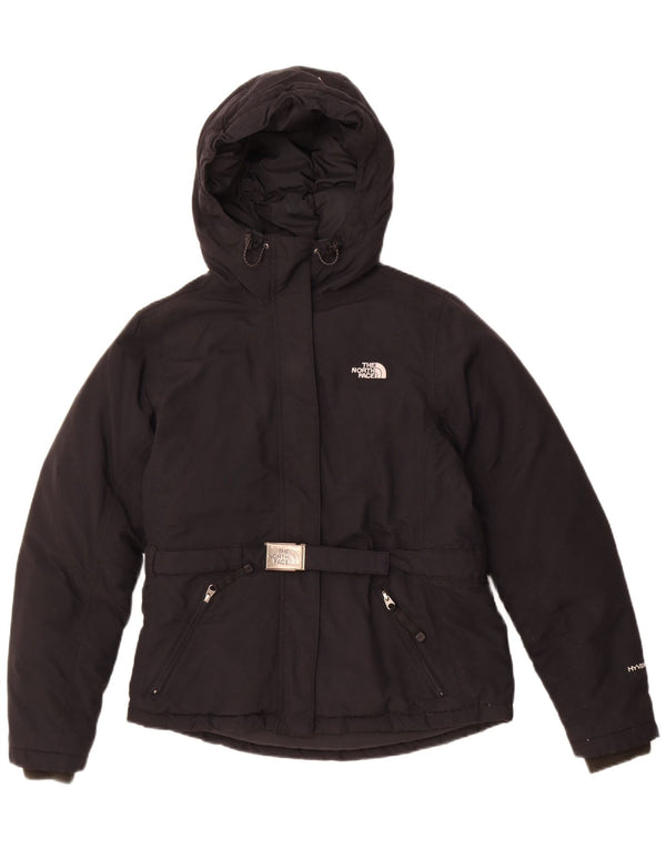 The North Face Chaqueta acolchada con cinturón y capucha para mujer UK 44 Medium Black Nylon