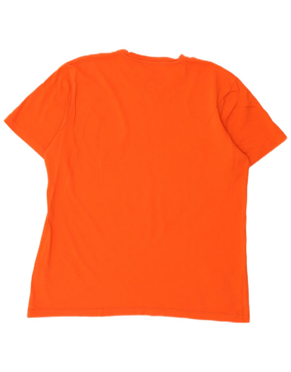 Trussardi Hombre Camiseta Gráfica Top XL Naranja Algodón