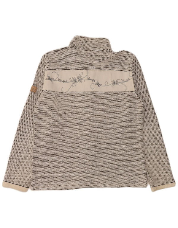 Weird Fish - Chaqueta de chándal para mujer, talla 40, XL, algodón floral blanco