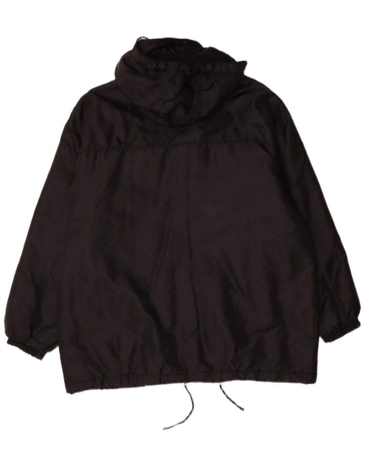 Chaqueta acolchada con capucha vintage para hombre Reino Unido 42 XL Poliamida negra