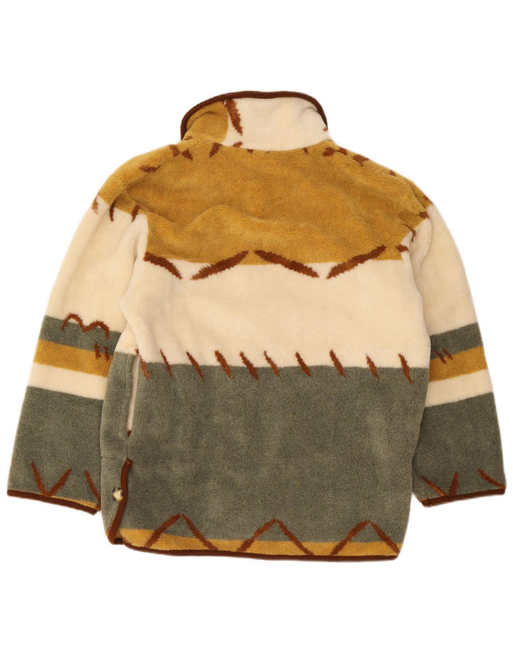 Vintage mujer suelta ajuste cortavientos chaqueta Reino Unido 10 pequeño multicolor