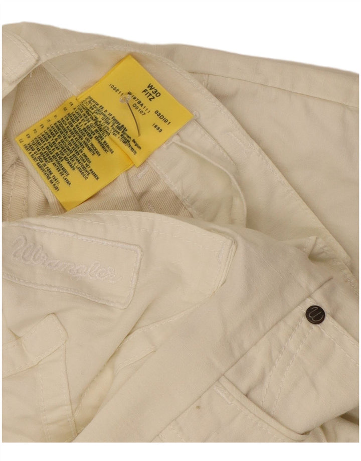 Wrangler Hombres Fitz Cargo Shorts W30 Algodón Blanco Mediano