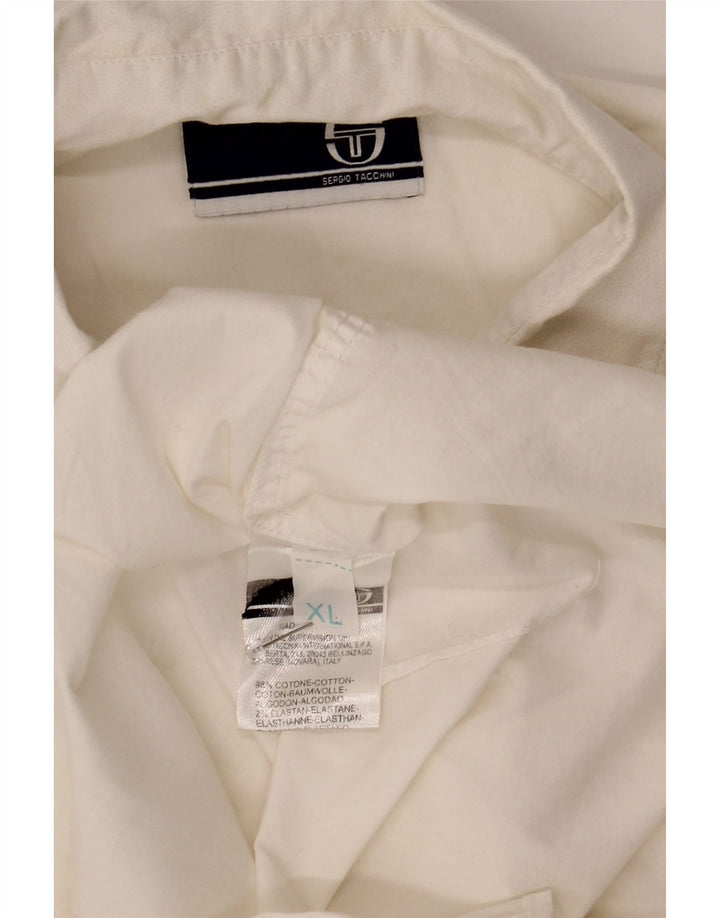 Sergio Tacchini Camisa Hombre XL Algodón Blanco