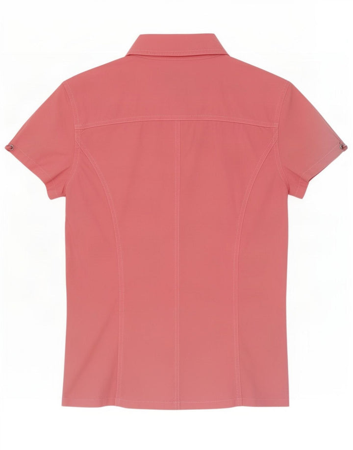 Max & Co. Camisa tipo jersey de manga corta para mujer UK 10 Small Pink Cotton