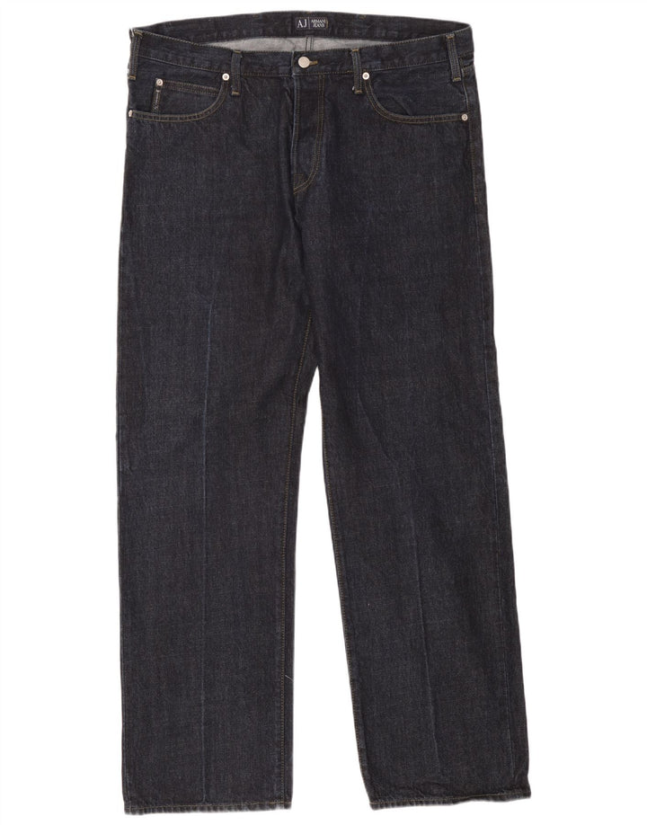 Vaqueros Armani Hombre Rectos W40 L32 Algodón Azul Marino