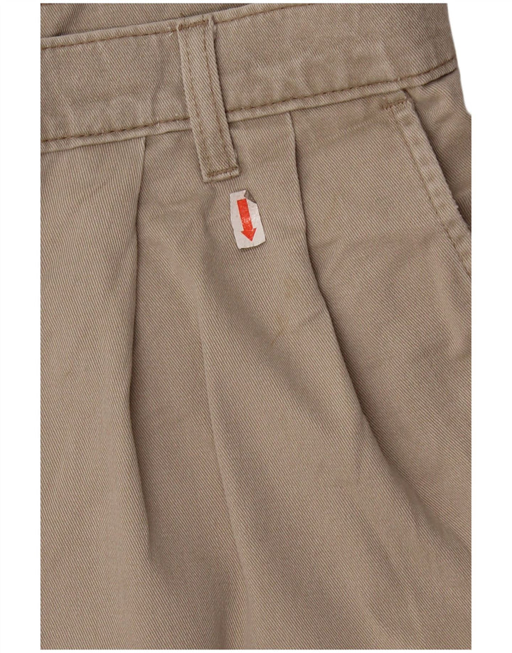 DOCKERS Pantalones cortos chinos con pinzas color caqui para hombre W36 Algodón beige grande
