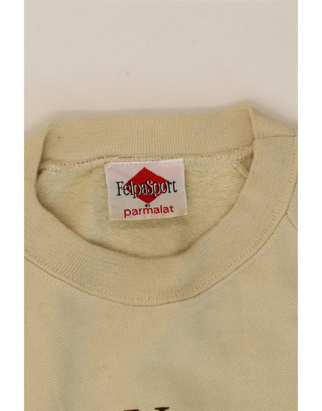 Parmalat Hombre Sudadera Estampada Jersey Grande Algodón Beige