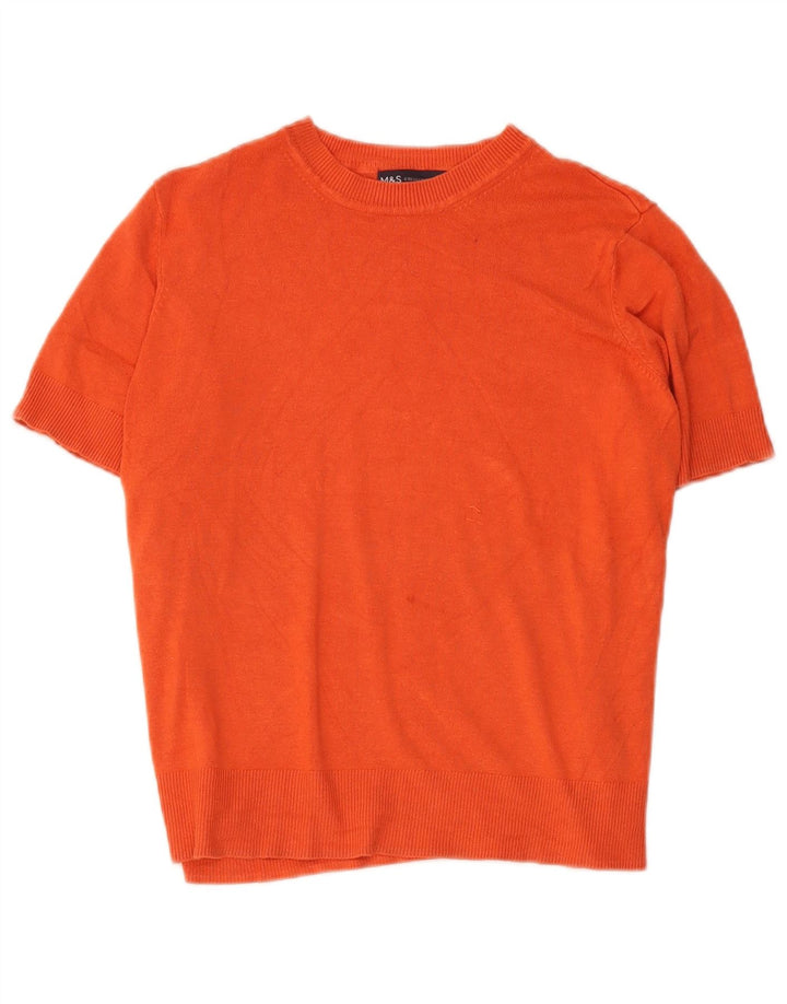 Marks & Spencer Camiseta corta para mujer UK 44 Viscosa roja mediana