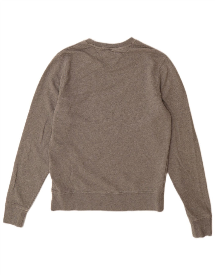 Tommy Hilfiger Hombre Sudadera Jumper Small Gris Moteado Algodón