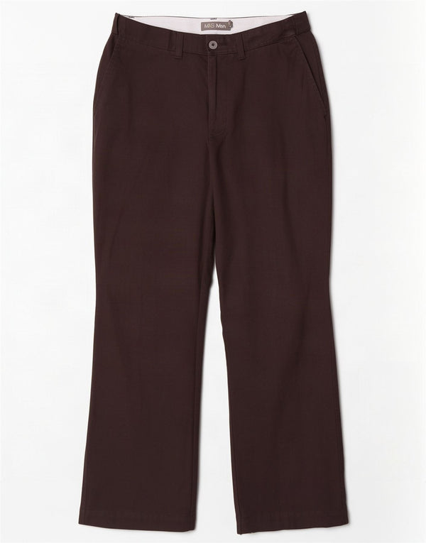 Marks & Spencer Pantalones chinos rectos para hombre W34 L29 Algodón negro