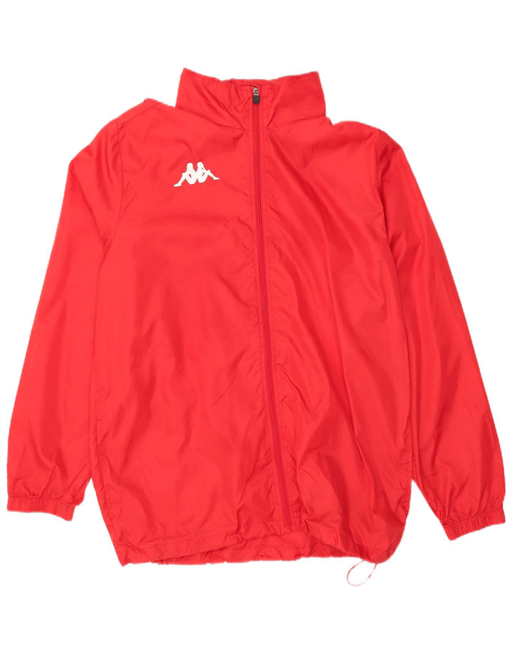 KAPPA Chaqueta impermeable con capucha para hombre UK 42 XL Poliéster rojo