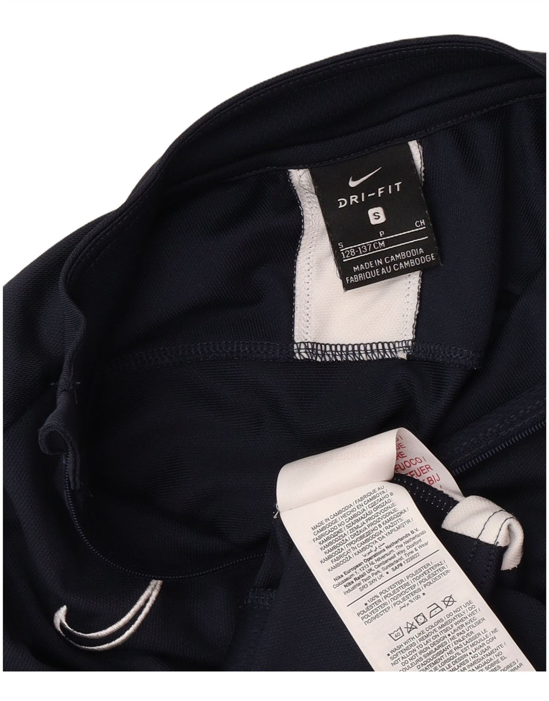 Nike Boys Dri Fit Chándal Top Chaqueta 8-9 años Pequeño Azul Marino Poliéster
