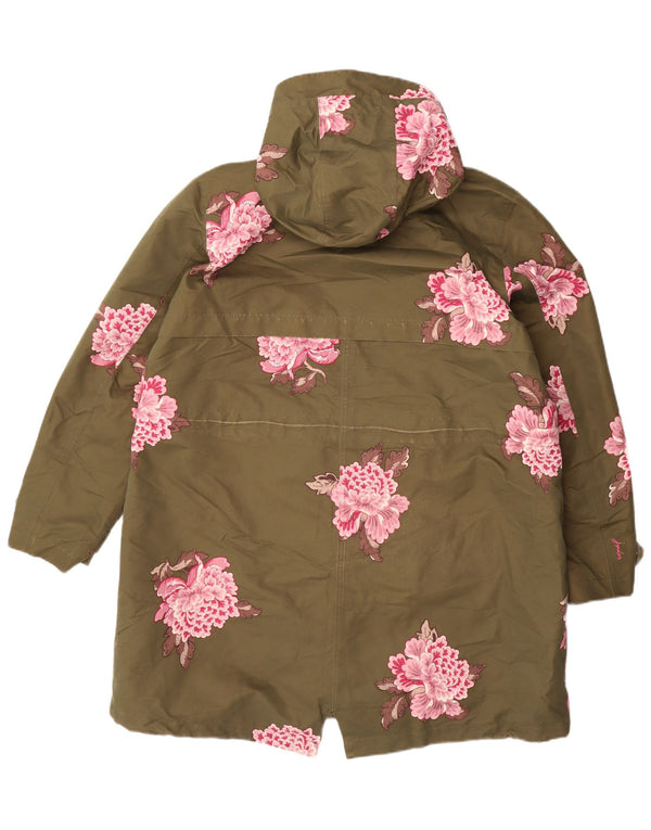 Chubasquero extragrande con capucha para mujer Joules UK 40 XL Poliéster floral caqui