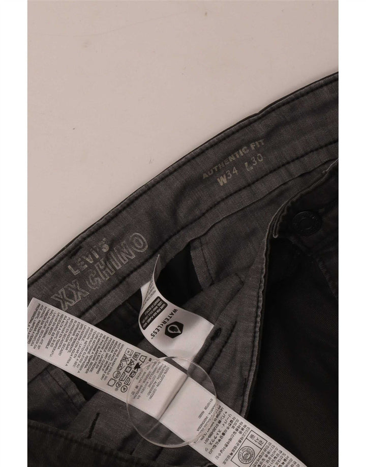 Levi's Pantalón chino auténtico para hombre W34 L30 Algodón gris