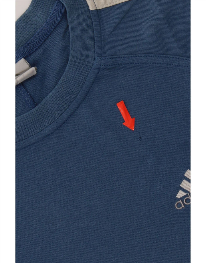 Adidas Hombre Camiseta Top Small Azul Algodón