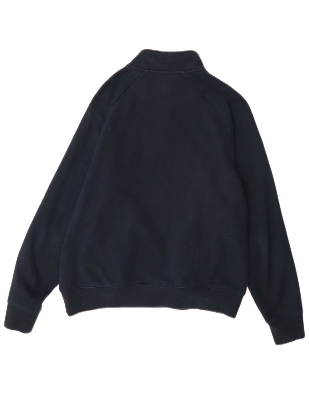 Marks & Spencer Sudadera de ajuste regular con cremallera de 1/4 para hombre, tipo jersey, tamaño mediano, azul marino