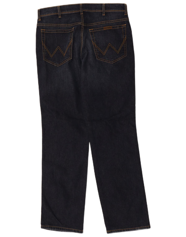 Wrangler Vaqueros rectos de corte regular para hombre W34 L32 Algodón azul marino
